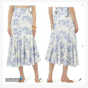 Peony Flannel Forever Wrap Skirt Swim Cover Up